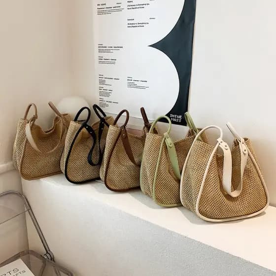 Bolsa bolsa feminina Comércio exterior grande capacidade portátil saco de palha feminino 2022 novo estilo Tote personali