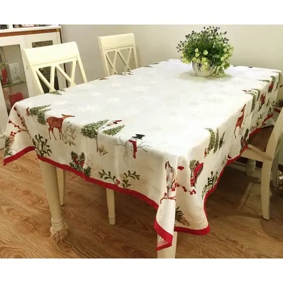 Estilo europeu Pastoral ano novo primavera Festival natal veados mesa redonda retangular tecido ins mesa de café toalha