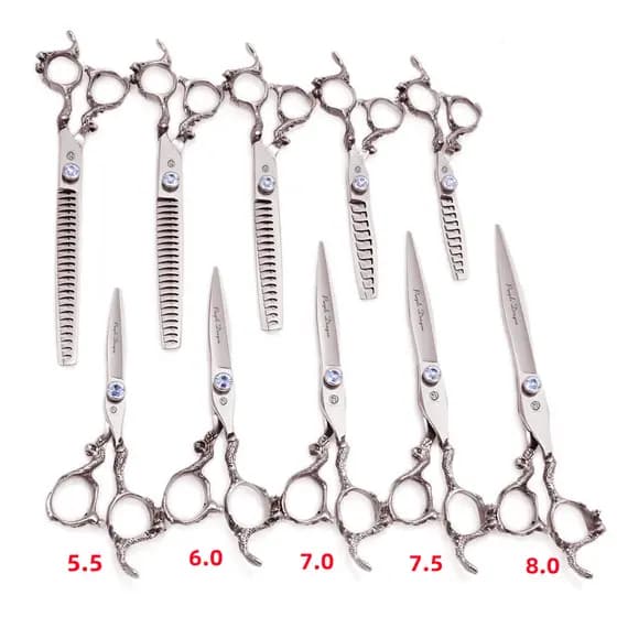 Zilong tesoura de corte de cabelo profissional corte plano franja osso de peixe tesoura de dente 18/20/23/25/27cm tesour