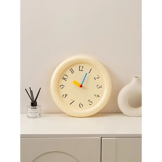 Relógio pêndulo desktop ins estilo creme bolha relógio casa decoração suave desktop mudo relógio de parede Standable