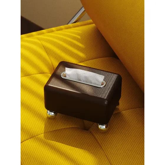 XEMO estilo Medieval caixa de tecido madeira Metal perna suporte sala estar quarto Desktop multifuncional leve caixa arm