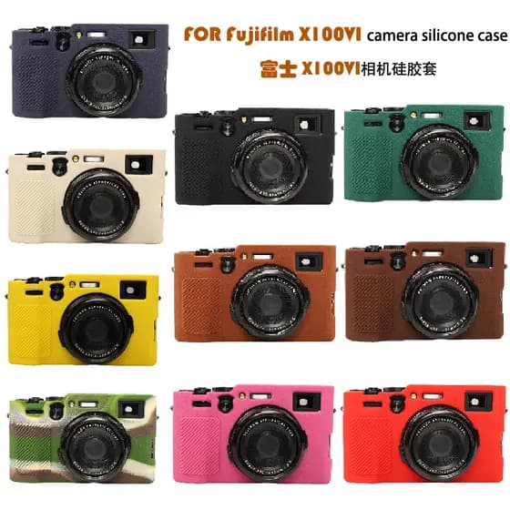 XX Adequado para Fuji X100VI Capa protetora x100vi Capa de Silicone X100 Bolsa para câmera de sexta geração Capa portáti