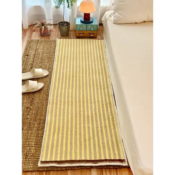 Cobertor de cabeceira estilo ins tapete japonês simples casa quarto longo tapete cabeceira janela varanda tapete