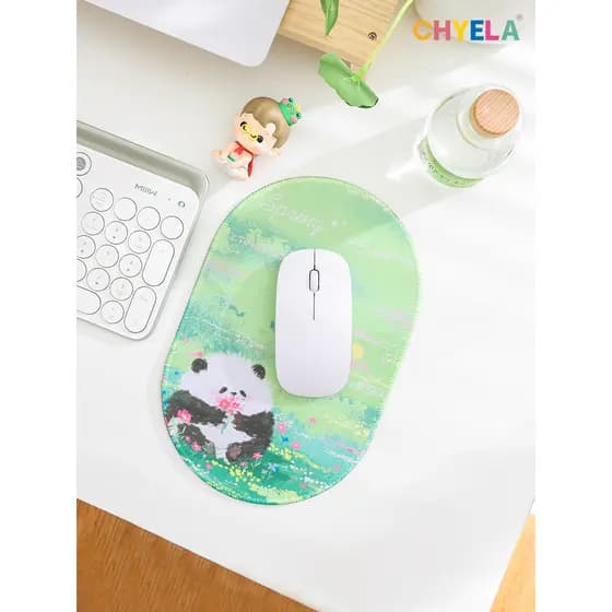 Caiyilai x tamanho grande urso Panda flor à prova dwaterproof água Mouse pad costura de pulso engrossado almofada de mes