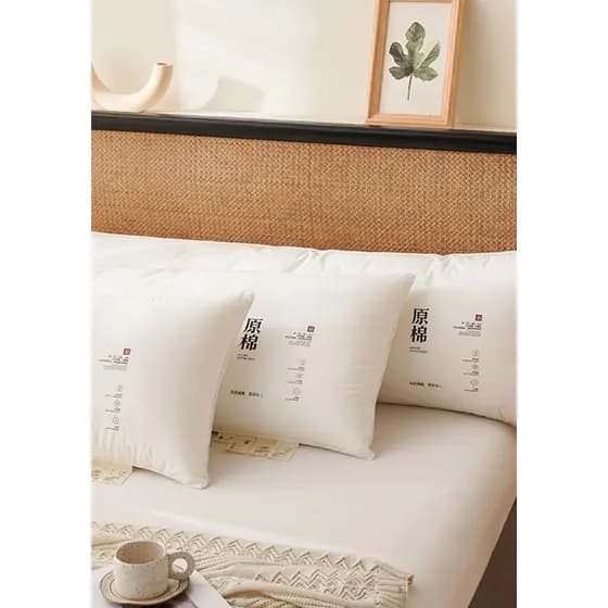 Cinco estrelas Hotel dedicado algodão duplo longo travesseiro casal travesseiro doméstico coluna Cervical ajuda a dormir