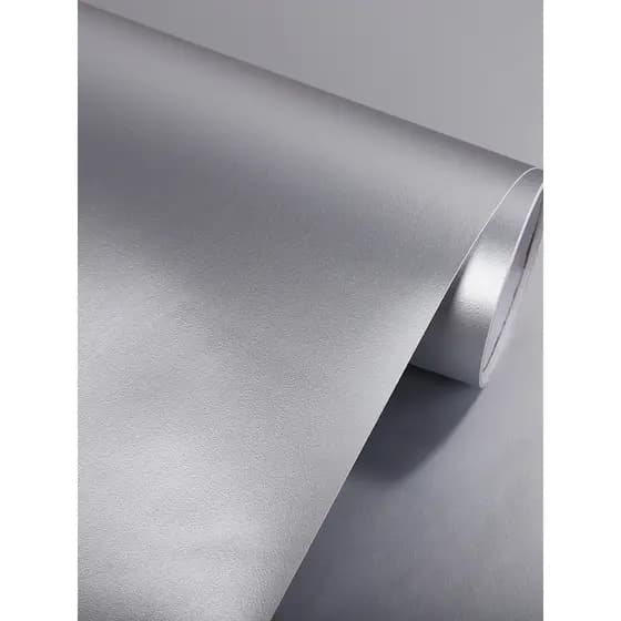 Adesivo prateado jateamento cinza claro fosco imitação de Metal aço inoxidável autoadesivo armário de cozinha placa auto