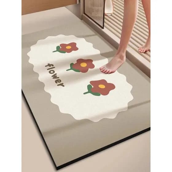 Tapete de banheiro antiderrapante, absorvente de água, porta de banheiro, banheiro, casa, 2026, novo estilo