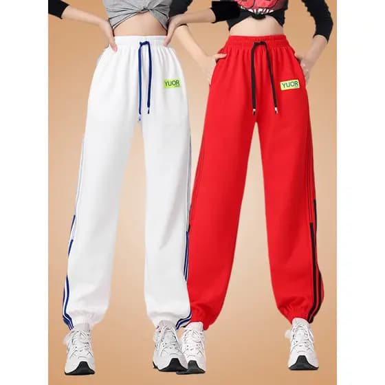 Yang Liping calças de dança quadradas femininas soltas primavera outono esportes cintura alta mais magro olhar Leggings