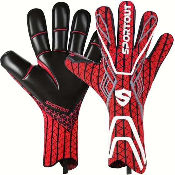 Luvas de goleiro, luvas de goleiro masculinas, luvas de futebol, látex de 4 + 3 mm tem Super aderência, forte respirabil