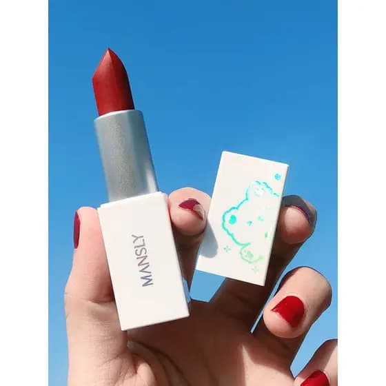 Hengfang Lucky Bear Light Matte Batom Hidratante Feminino Matte Batom Estudante Maquiagem Não É Fácil de Mergulhar Copo