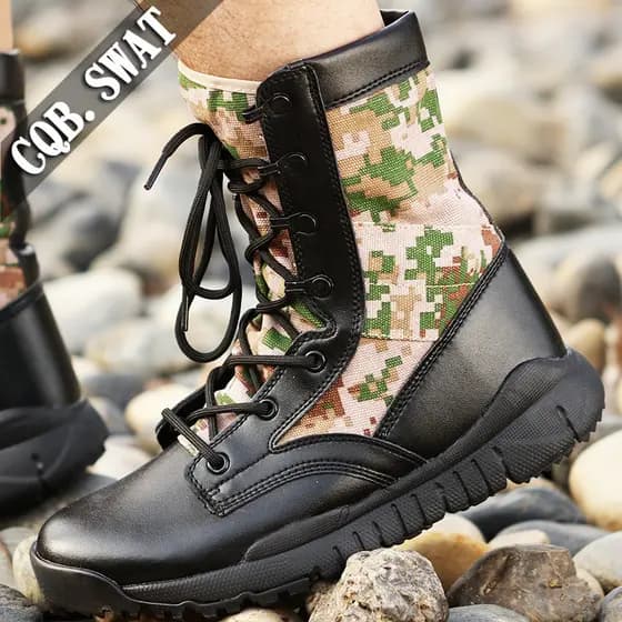 Respirável 07 botas de combate botas camufladas Martin botas masculinas Ultra leves botas militares botas respiráveis bo