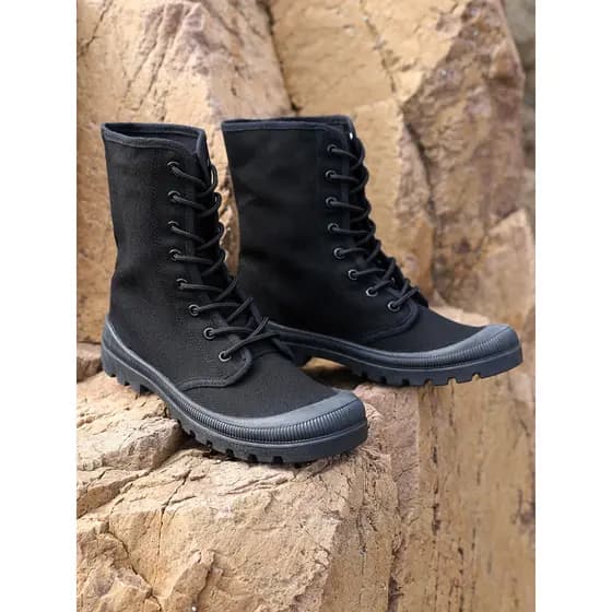 Cara resistente Martin botas masculinas sapatos de lona de alta qualidade ao ar livre antiderrapante sapatos de caminhad