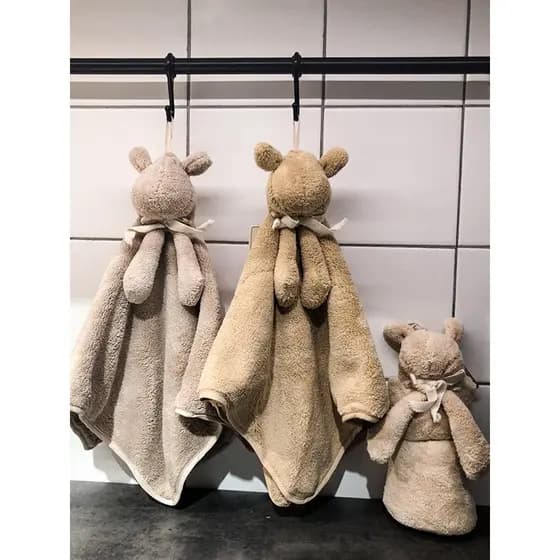 Toalha de mão pequena toalha quadrada dos desenhos animados do agregado familiar absorver água lenço sem fiapos pendurad