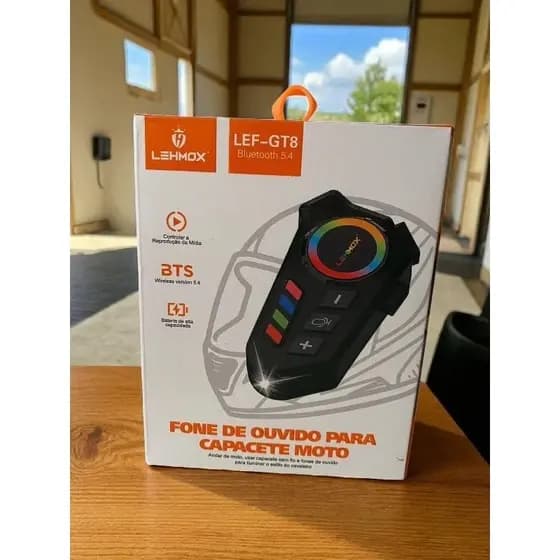 FONE DE OUVIDO PARA CAPACETE MOTO LEF-GT8 BLUETOOTH 5.4