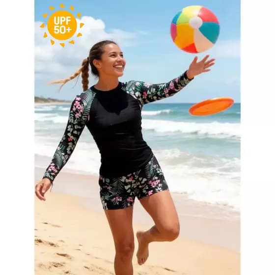 tankini sets UV400 Fato de banho Moda biquíni de manga comprida Fato de banho de uma peça Fato de banho femini
