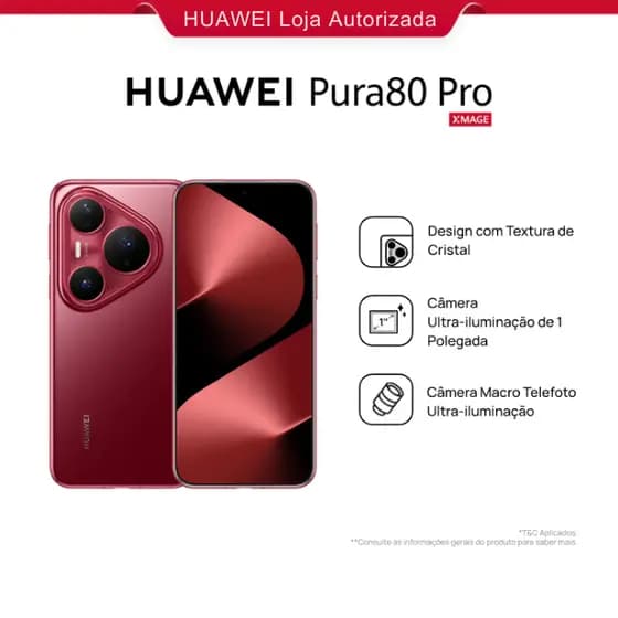HUAWEI Pura 80 Pro | Celular | 12GB+512GB | Câmera Ultra-iluminação de 1 Polegada | 5170 mAh