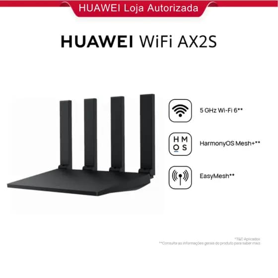 HUAWEI WiFi AX2S | Roteador | 5 GHz Wi-Fi 6 | Visualização de Diagnósticos do Wi-Fi