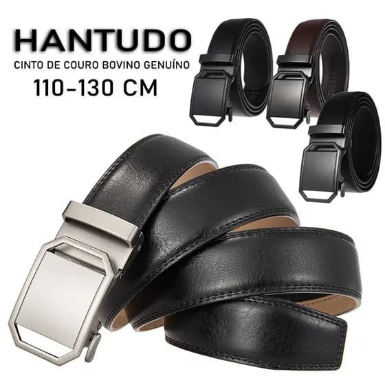 Cinto Masculino De Couro Genuíno Com Fivela Automática, Cinto De Couro Macio