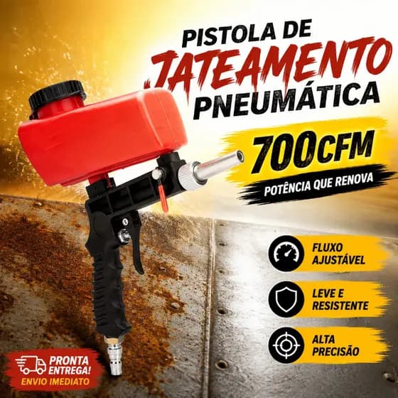Pistola De Jateamento Pneumática Portátil 700CFM Removedor Ferrugem