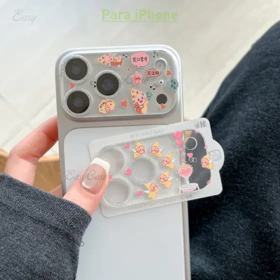 Filme De Lente De Desenho Animado Bonito Para Proteção De Câmera iPhone 17ProMax 17Pro , À Prova De Poeira E Resistente