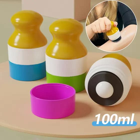 100ML Aplicador De Protetor Solar Garrafa De Bola De Loção De Protetor Solar Recarregável Portátil