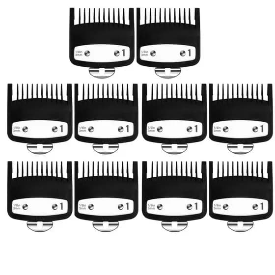 Kit Pente 1 Com Trava De Metal Para Maquina De Cortar Cabelo