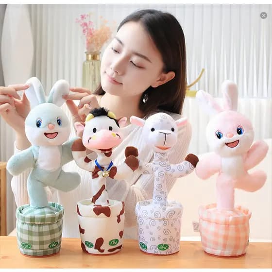 Brinquedo de pato falante e dançante, brinquedo de pelúcia que imita gravações, interativo, repete o que você diz, brinq