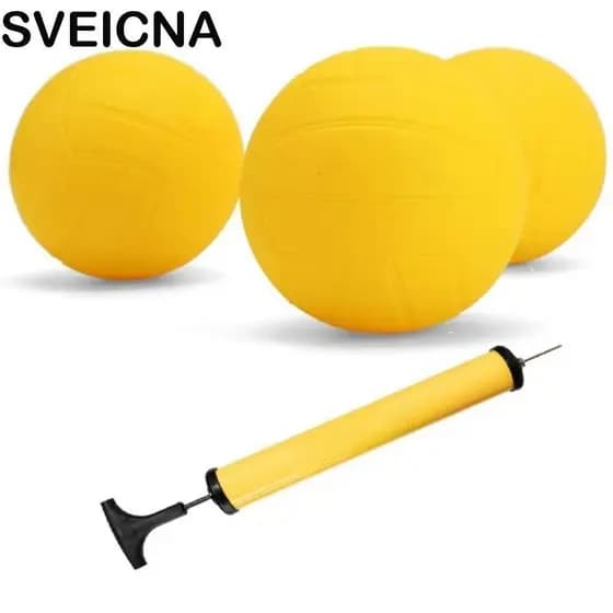 Bola De Rede Redonda SVEICNA , Jogo De Pico De Bolas Competitivas Substituíveis , Com Bomba Mini Vôlei De 9 Cm/3.5 Pol .