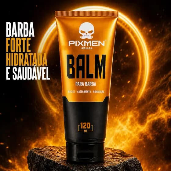 Balm para Barba/Bigode Pix120ml – Hidratação, Crescimento e Maciez Profissional