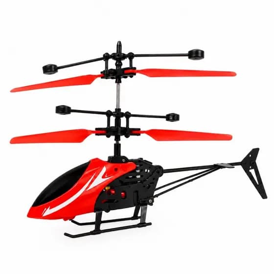 Helicóptero de Indução Voa com a Mão Sensorial Luz Brinquedo a Bateria Cor Variada