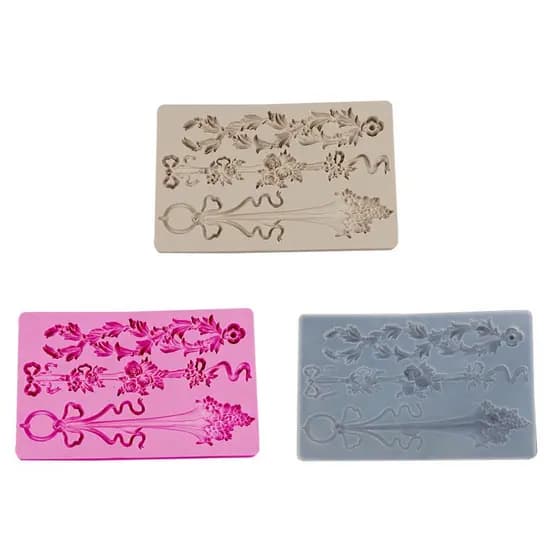 YU Padrão Em Relevo Moldes De Silicone Molde De Gravação De Renda 3D Decoração De Bolo Fondant