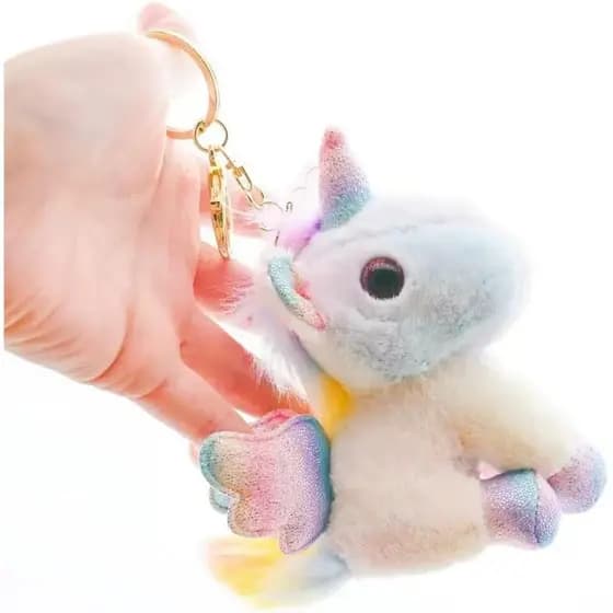 Mini Chaveiro De Pelúcia Unicórnio , Brinquedo Pequeno De 4.9 " Para Crianças , Meninos E Meninas