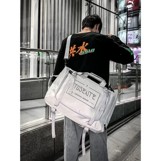 Mochila masculina tendência da moda multifuncional estudante mochila masculina Super grande capacidade de um ombro saco