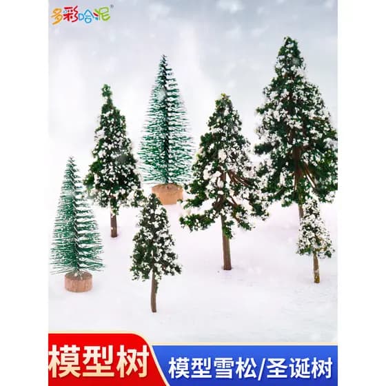 Modelo de mesa de areia cena de natal cedro DIY artesanal em miniatura Bonsai paisagismo enfeites de árvore de natal