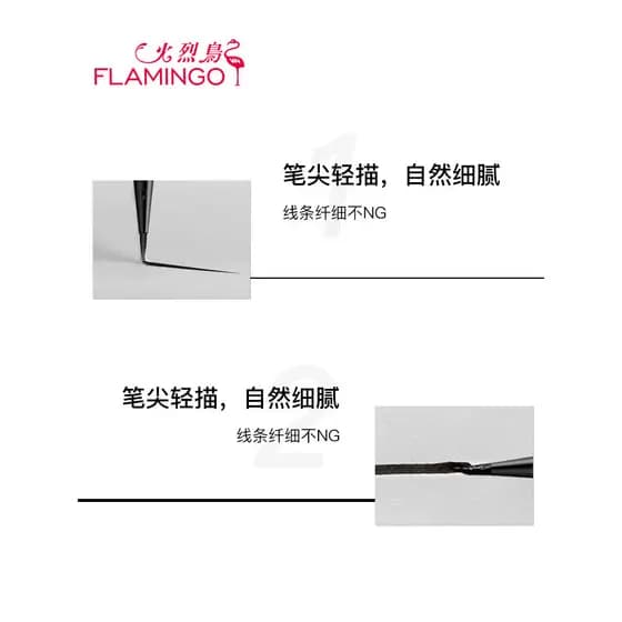 Flamingo variedade atraente delineador delineador Ultra-fino Nib algodão ponta dura macio de longa duração à prova dwate