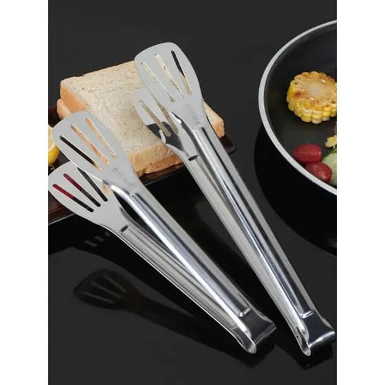 304 pinças de comida de aço inoxidável cozinha engrossado bife pinças churrasco pão bolo pinças de comida Anti-escaldant