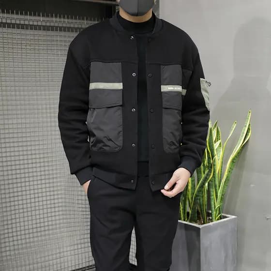 Inverno novo estilo jaqueta de gola de beisebol masculina na moda Casual jaqueta masculina juventude bonito jaqueta acol
