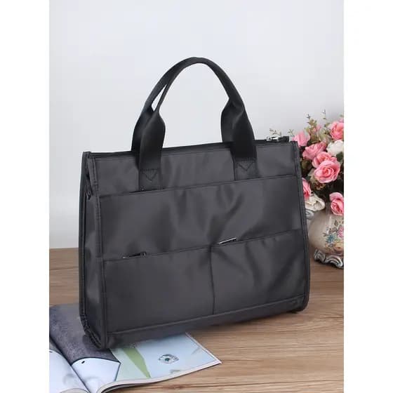 M/Amur Bolsa de arquivo portátil A4 Pasta Pasta Homens Mulheres Negócios Escritório Arquivo Bolsa Conferência Bolsa Mode