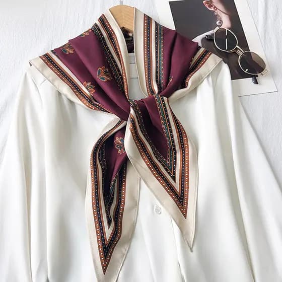 Estilo étnico Retro impresso triângulo cachecol primavera outono moda lenço xale combinando camisa decoração selo cintur