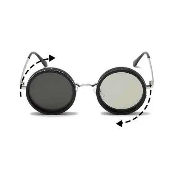 Óculos De Sol Nd9 Uv400 Retro Punk Polarizado Ajustável Escurecimento Kit À Prova De Vento Para Ciclismo Ao Ar Livre Com