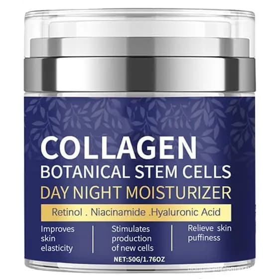Hidratante Facial de Colágeno com Bomba Airless - de Células-Tronco Botânicas de Colágeno para a com Retinol,