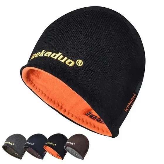 Nova Moda Masculina Dupla Face wearable Engrossado Malha Pulôver Chapéu Senhoras Carta Bordado Ao Ar Livre Quente Gorro