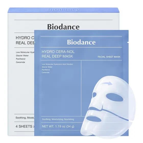 BIODANCE Hydro Cera-nol Real Deep Mask, Máscara Facial Hidratante Noturna em Hidrogel, Hidratante, Redutora de Vermelhid