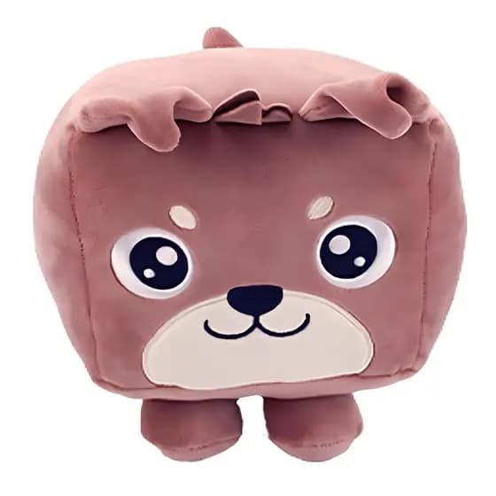 Pelúcia Quadrada Fofinha Cachorrinho Marrom R3611 BBR