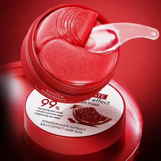 SADOER Pomegranate Fresh Brightening Radiant Multi-Effect Nourishing Eye Mask Moisturizing Eye Care Eye Mask