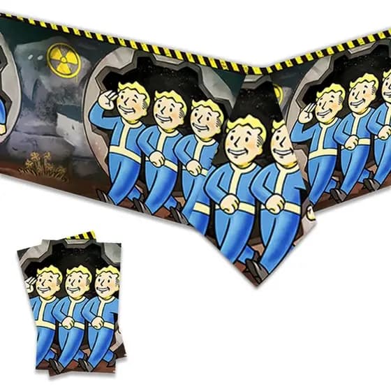 2 Peças de Toalha de Mesa Descartável do Jogo Fallout, Suprimentos e Decorações para Festa de Aniversário, Chá de Bebê p