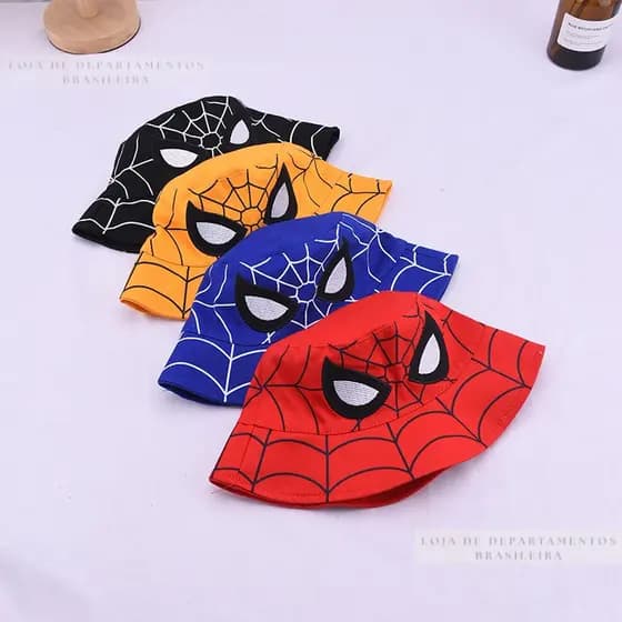 Disney Marvel Spiderman Anime Crianças Pescador Chapéu Bordado Boné Plano Dos Desenhos Animados Hip Hop Chapéu
