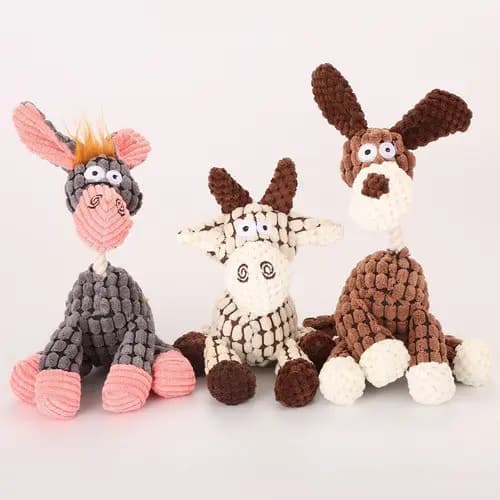 Brinquedo Bichinhos De Pelúcia E Corda Pet Para Cães Gatos Cachorros Burrinho Cavalinho Cavalo Burro