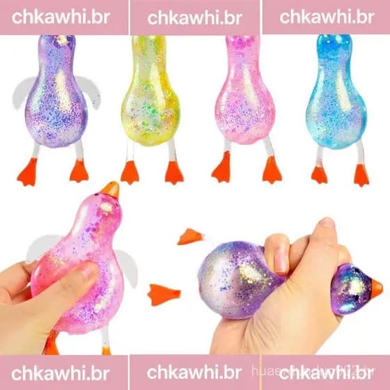 Maltose Colorido Aurora Pato Squeeze Brinquedo Macio Bonito Animal Alívio Do Estresse Descompressão Estiramento Para Adu