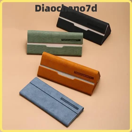 Caixa De Óculos De Sol Triangular DIAOCBR , Com Fechamento Automático Anti-Queda , Bolsa De Armazenamento Dobrável